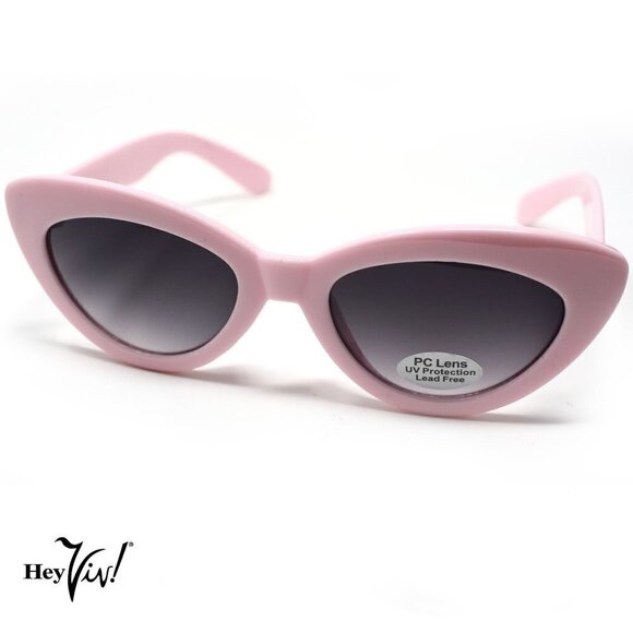 Kids Girls Size Retro 50s Style Cat Eye Sunglasses Shades -UV PC Lens - 5 Colors - Picture 5 of 8